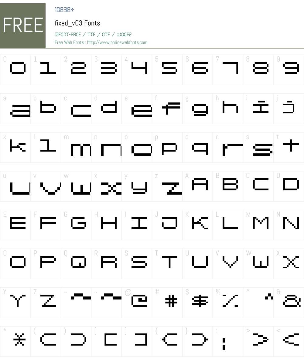fixed_v03 Font Screenshots