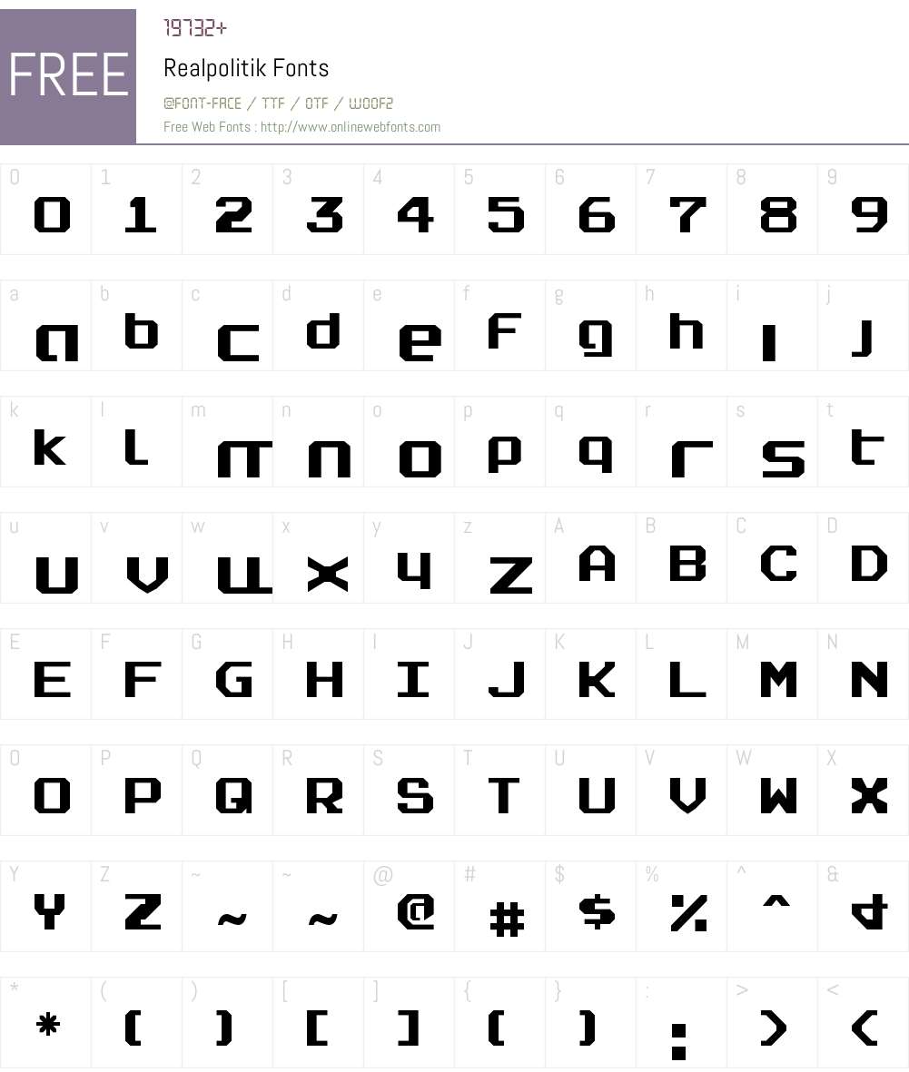 Realpolitik Font Screenshots