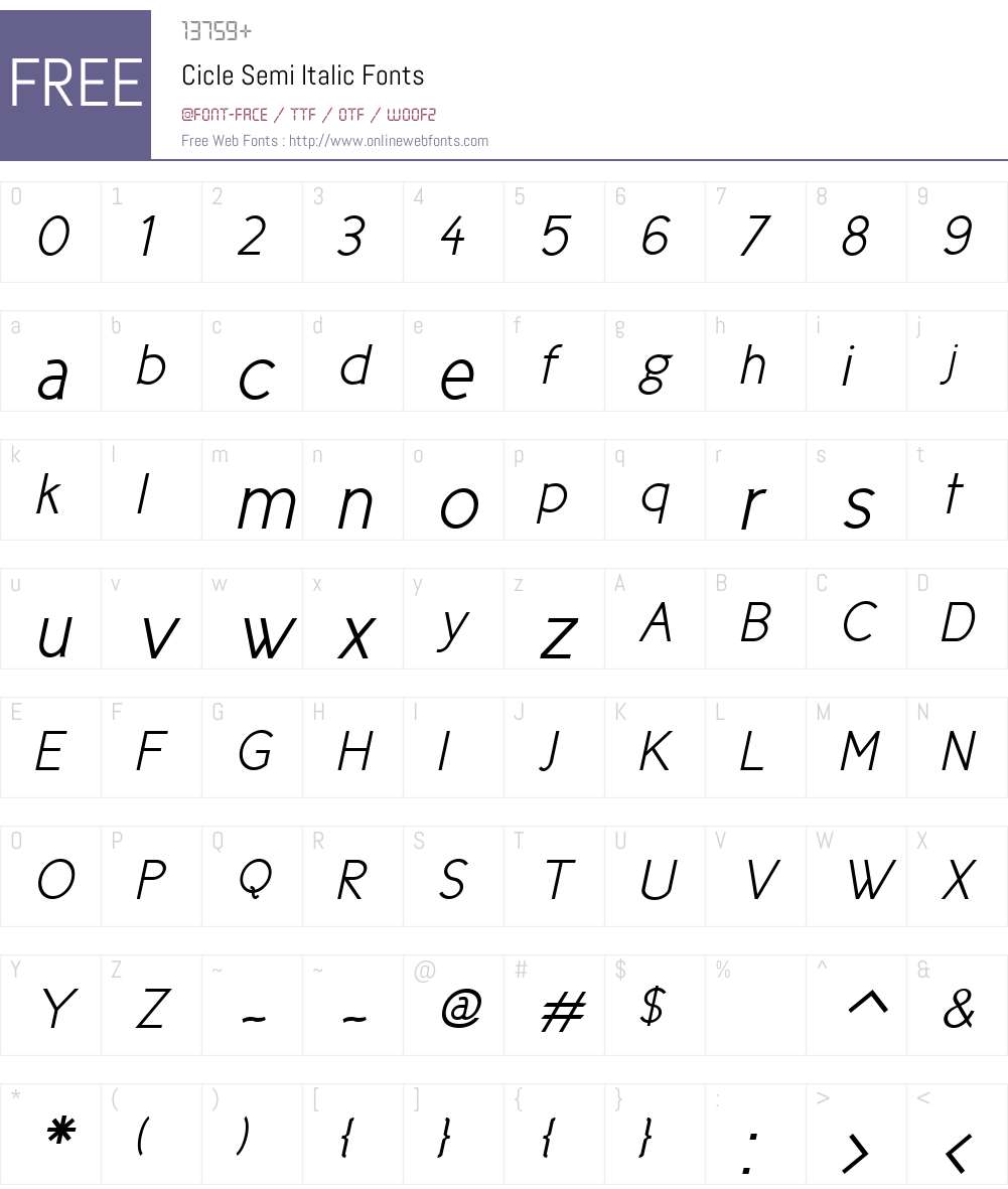 Cicle Font Screenshots