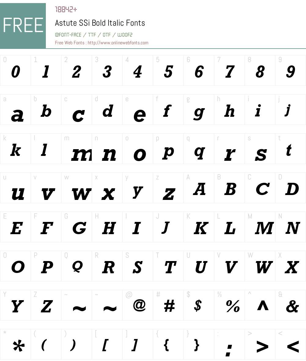 Astute SSi Font Screenshots