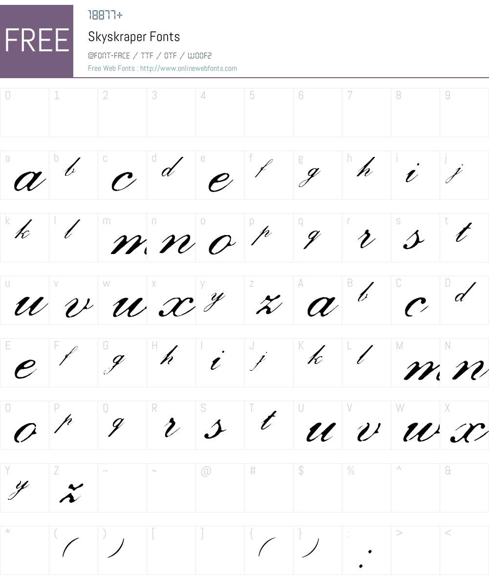 Skyskraper Font Screenshots