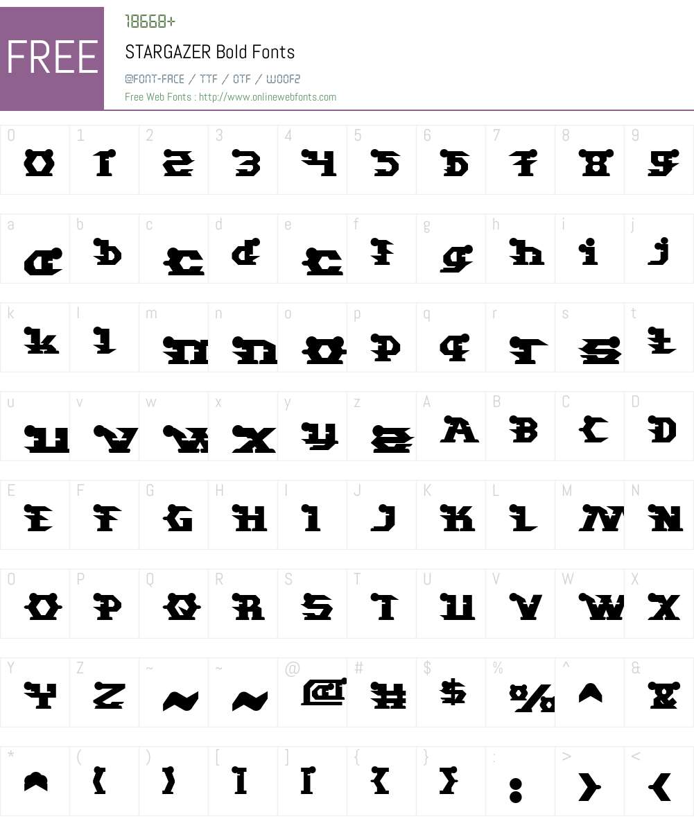 Stargazer Lettering STARGAZER Bold 1.00;May 12, 2020;FontCreator 11.5.0.2430 64-bit Fonts ...