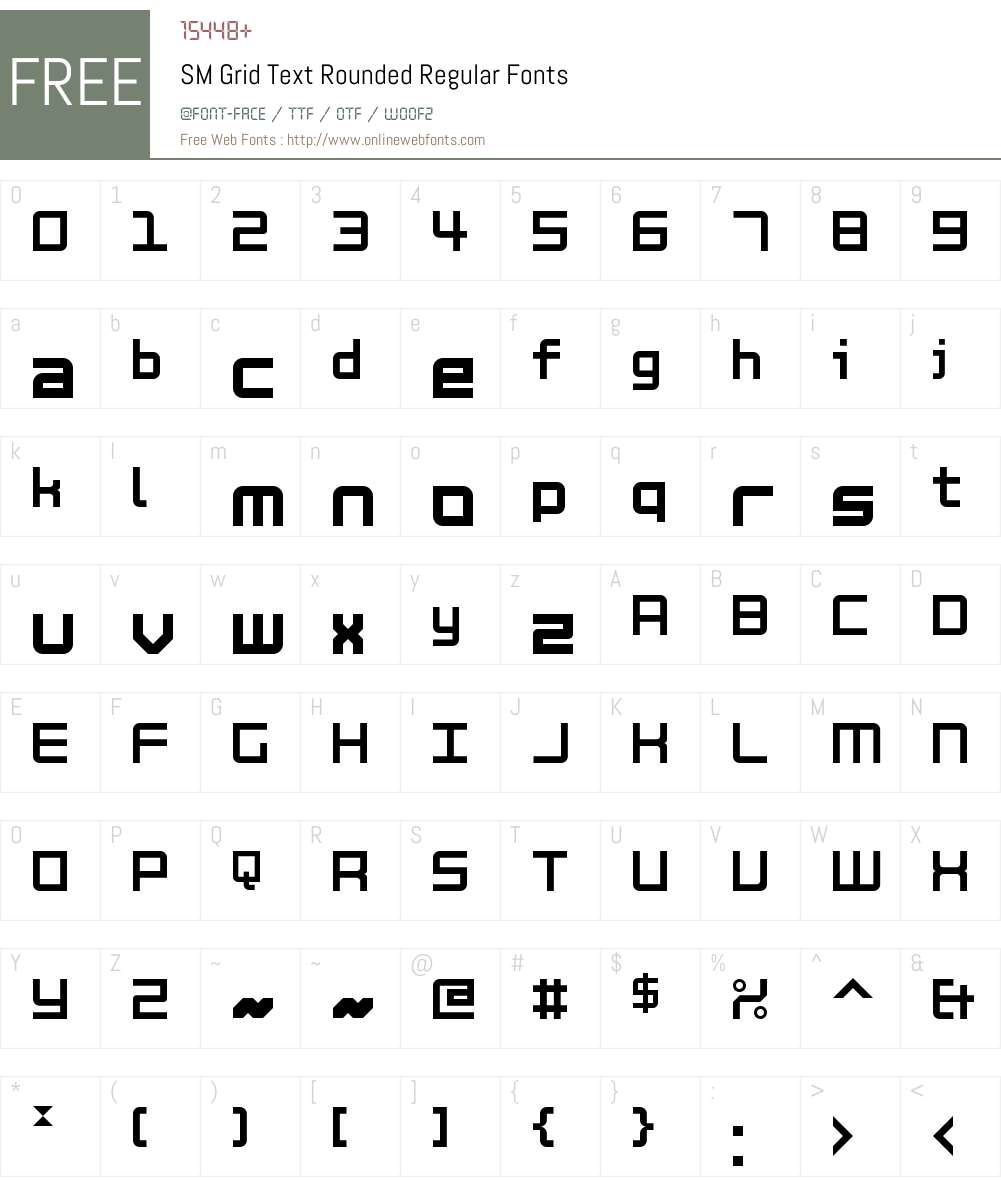SM Grid Text Rounded Font Screenshots