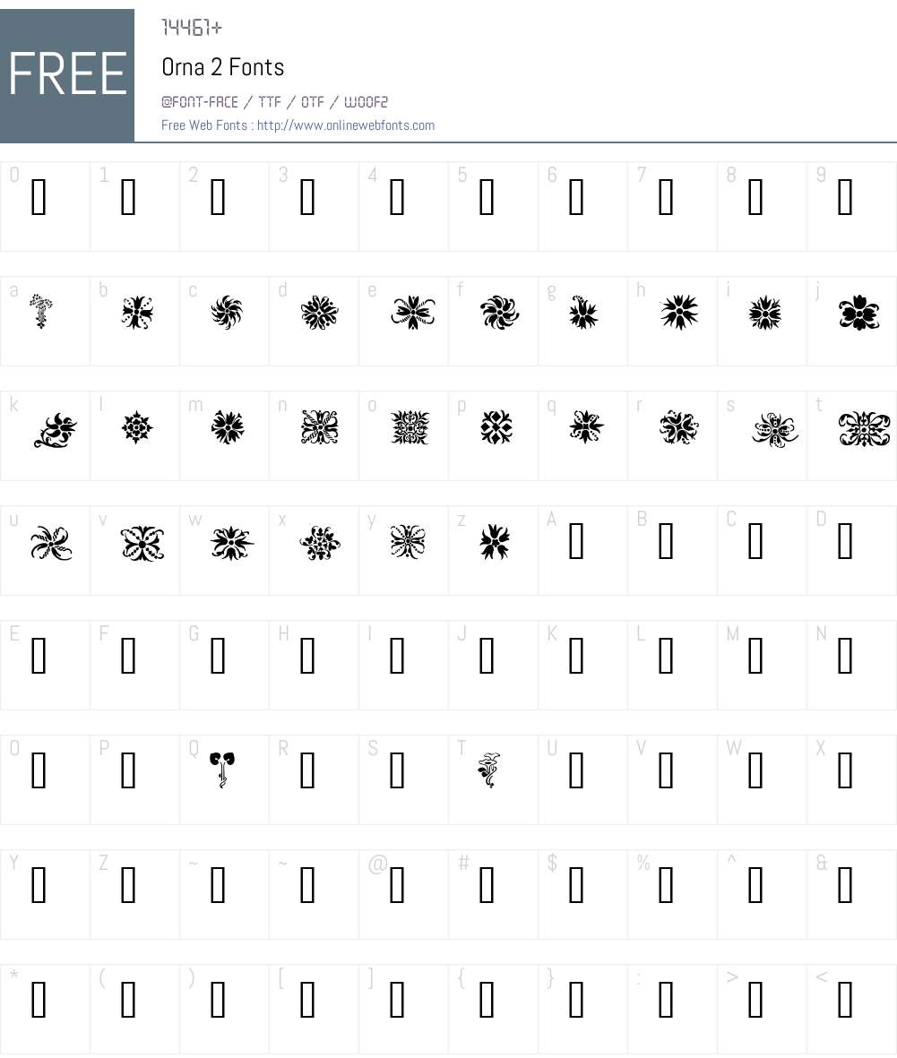 Orna 2 Font Screenshots