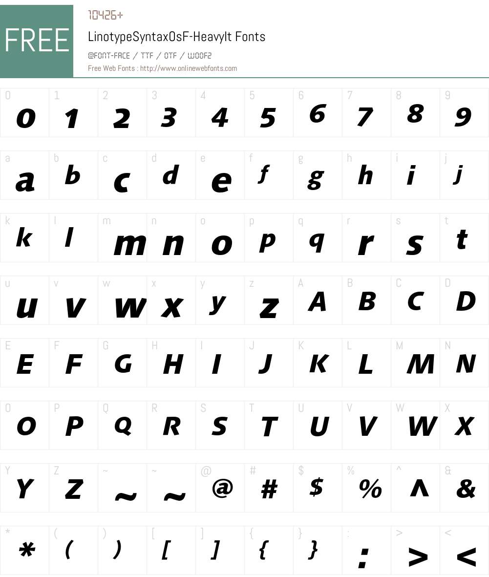 LinotypeSyntaxOsF Font Screenshots