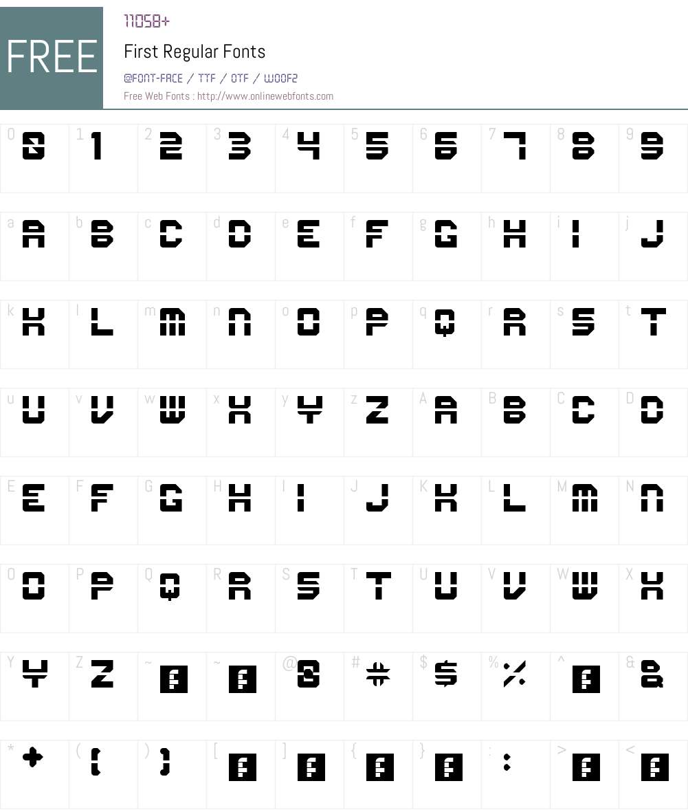 First Font Screenshots