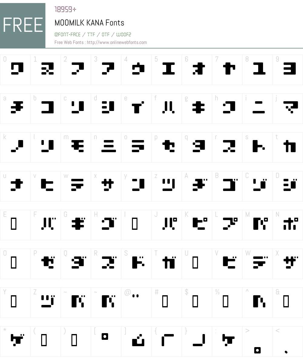 MOOMILK Font Screenshots