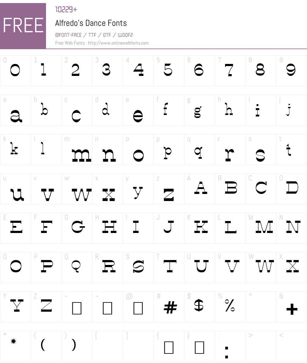 Alfredo's Dance Font Screenshots
