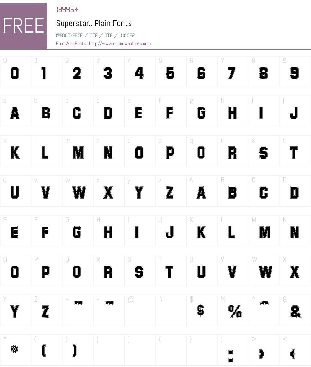 Superstar Font Screenshots