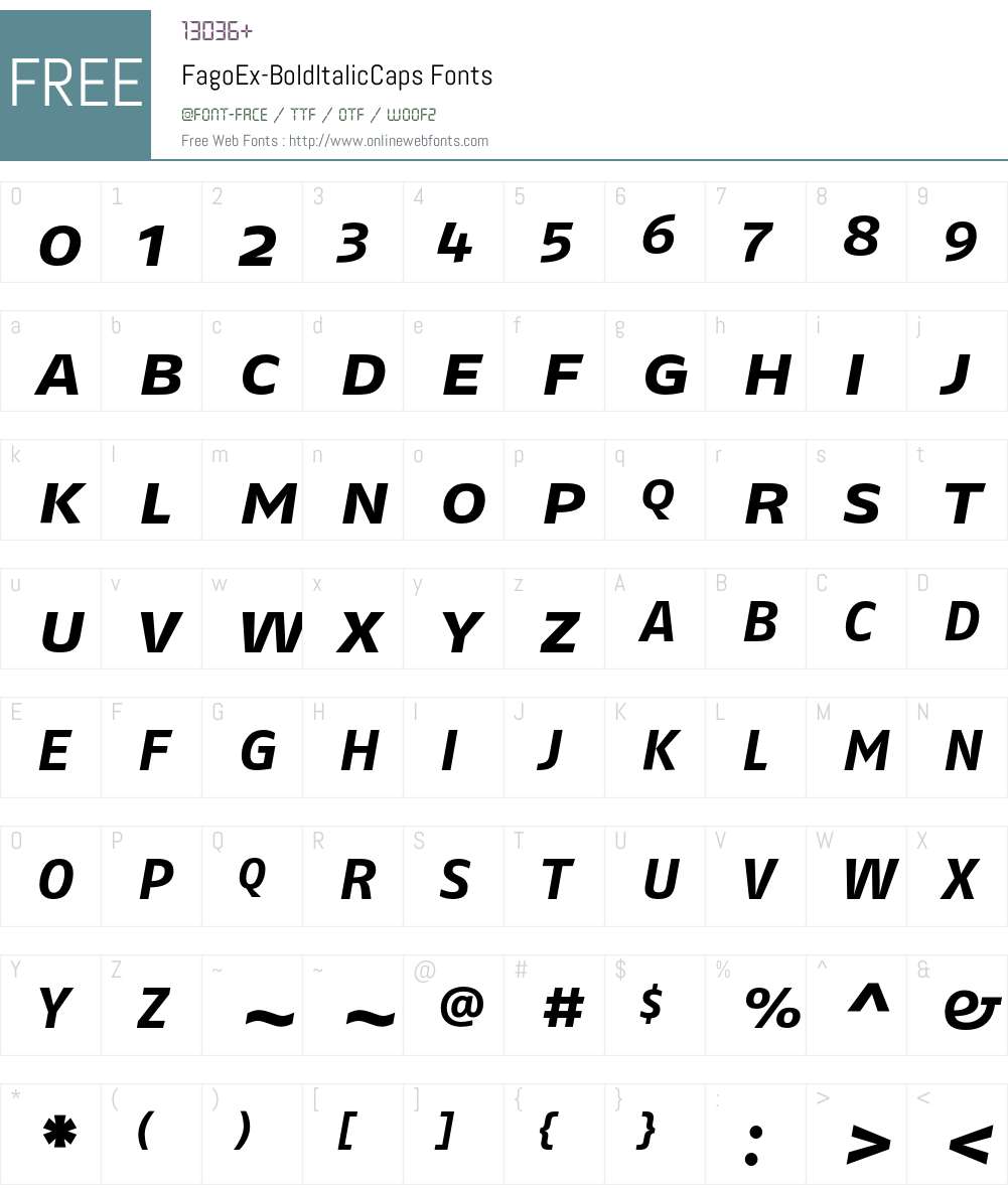 FagoEx Font Screenshots