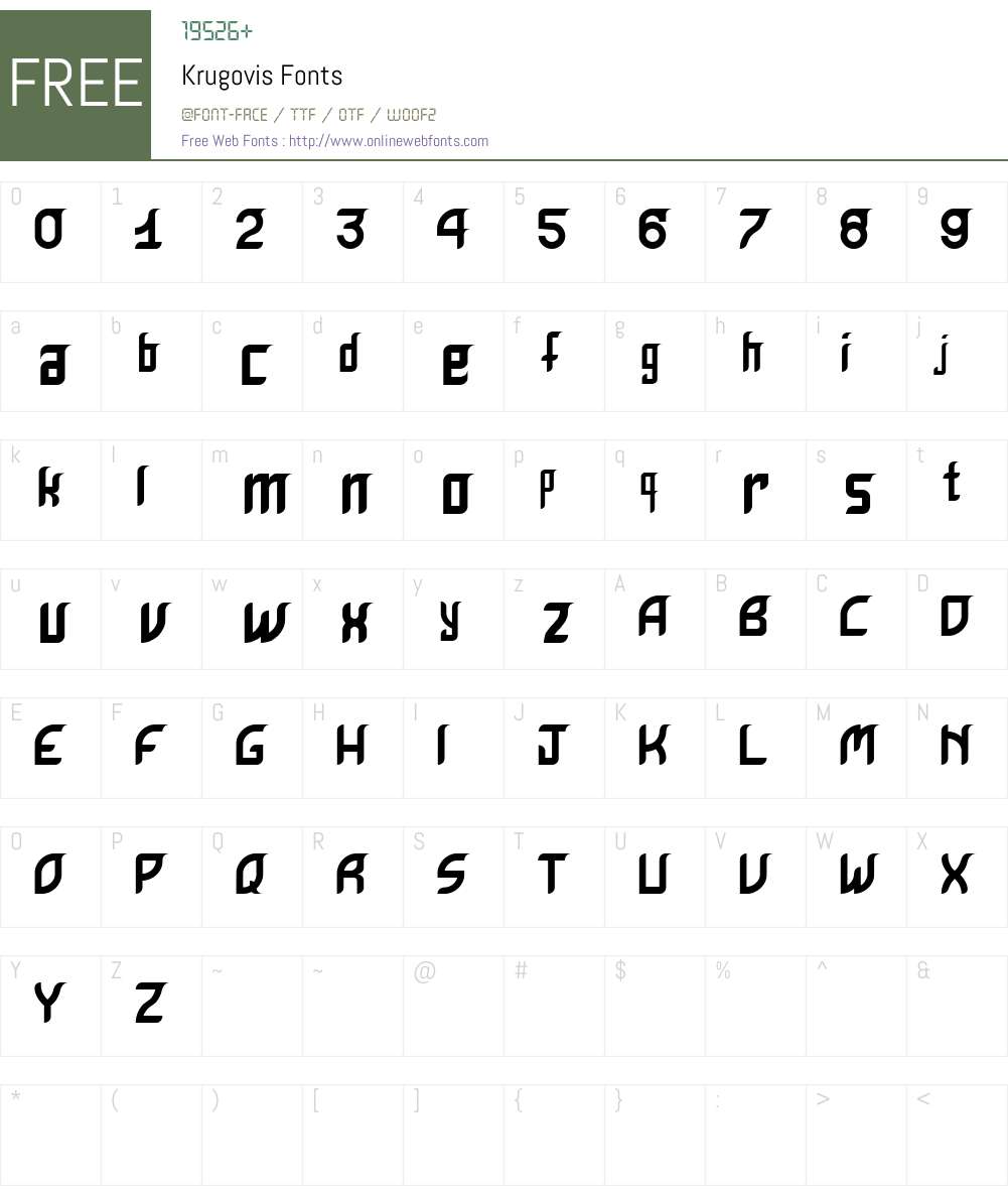 Krugovis Font Screenshots