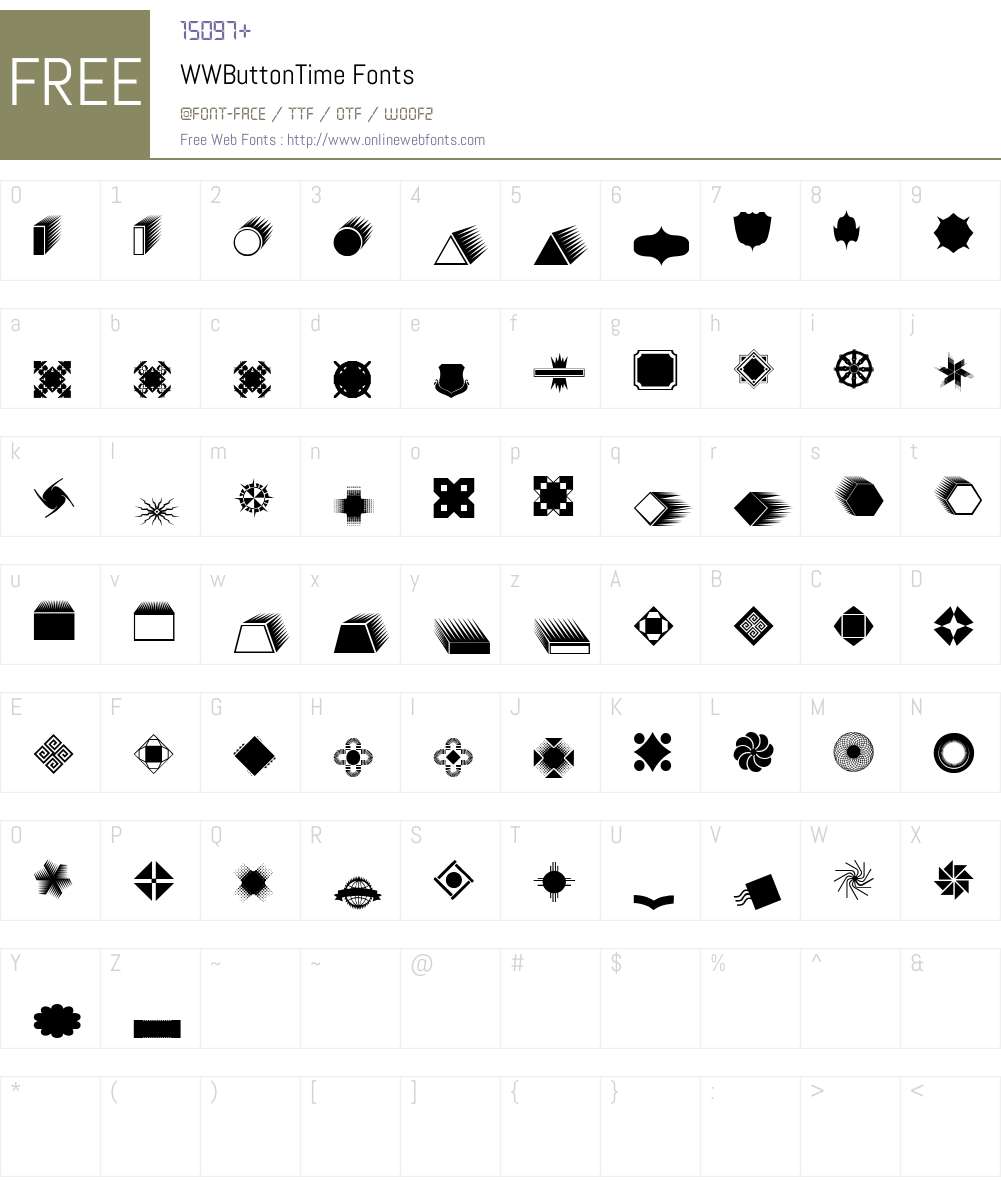 Wwbuttontime 1999 1 0 Initial Release Fonts Free Download Onlinewebfonts