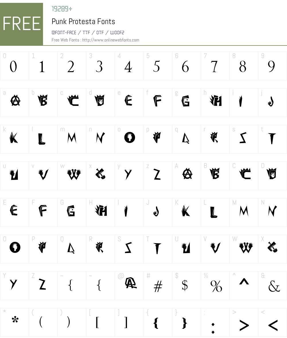 Punk Font Screenshots
