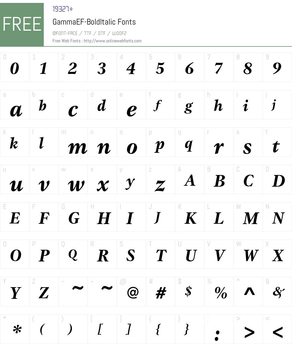 GammaEF Font Screenshots