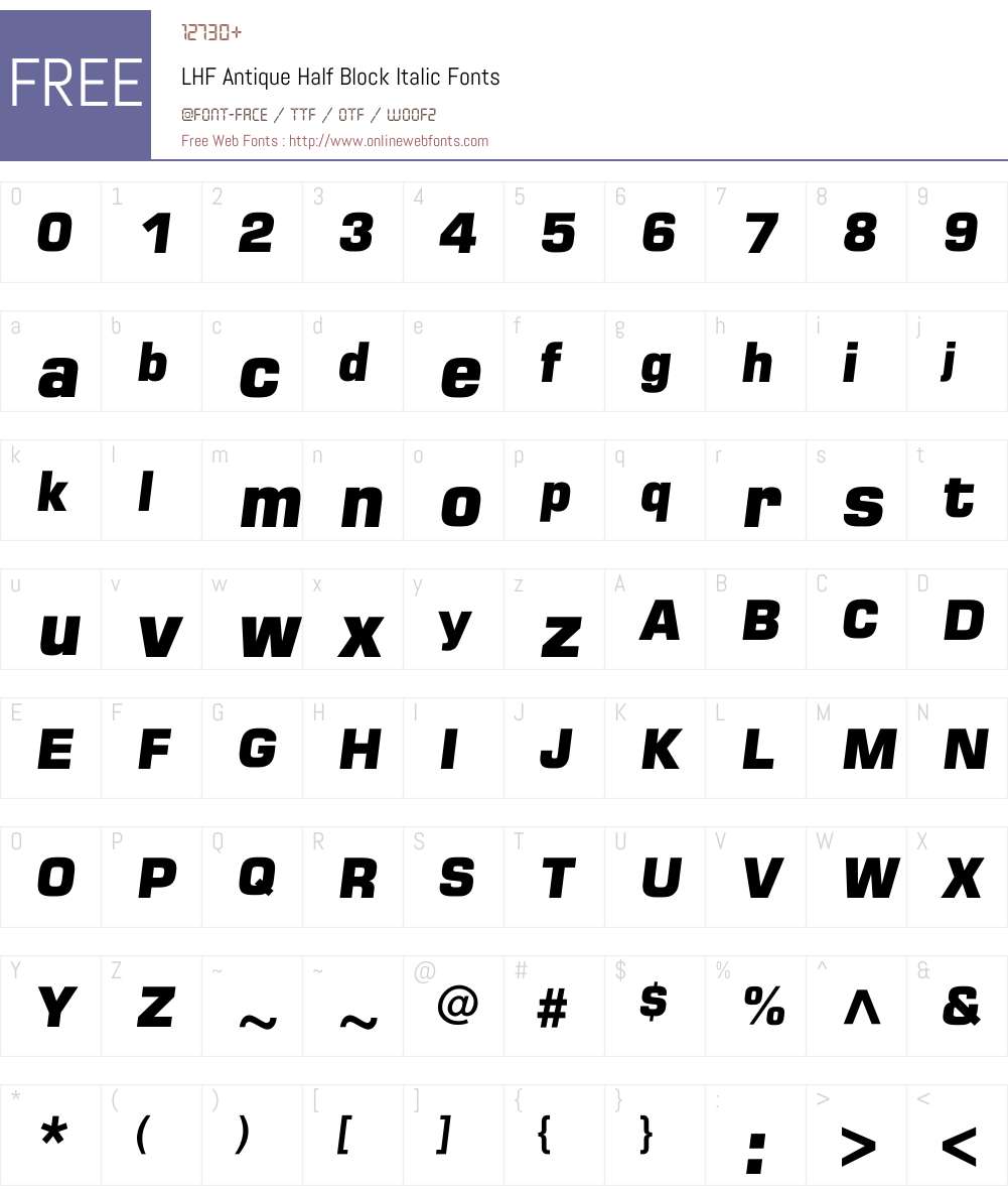 LHF Antique Half Block Font Screenshots