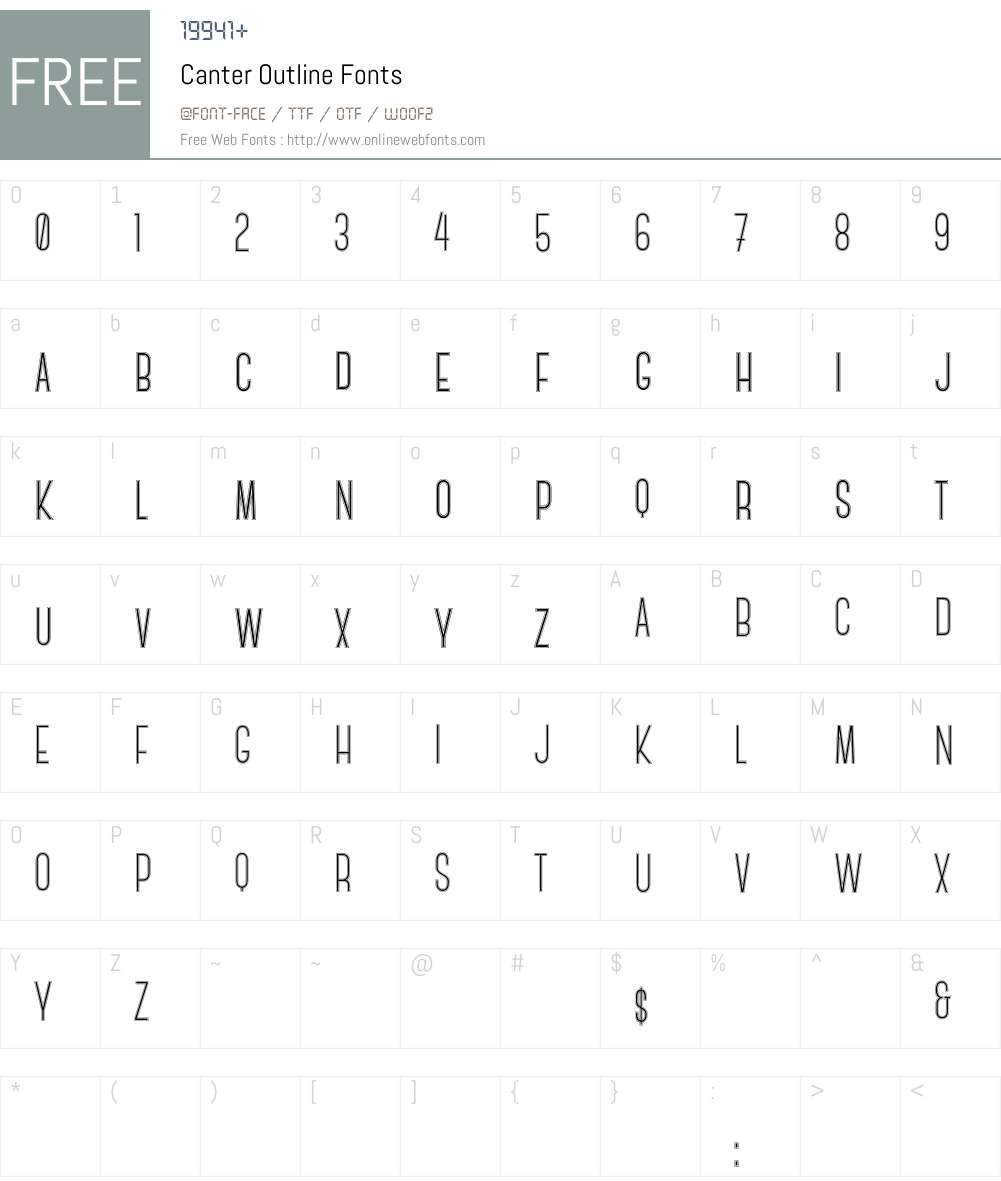 Canter Font Screenshots