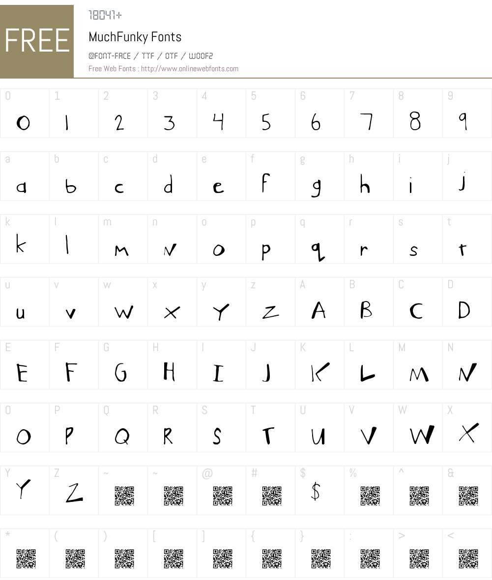MuchFunky Font Screenshots