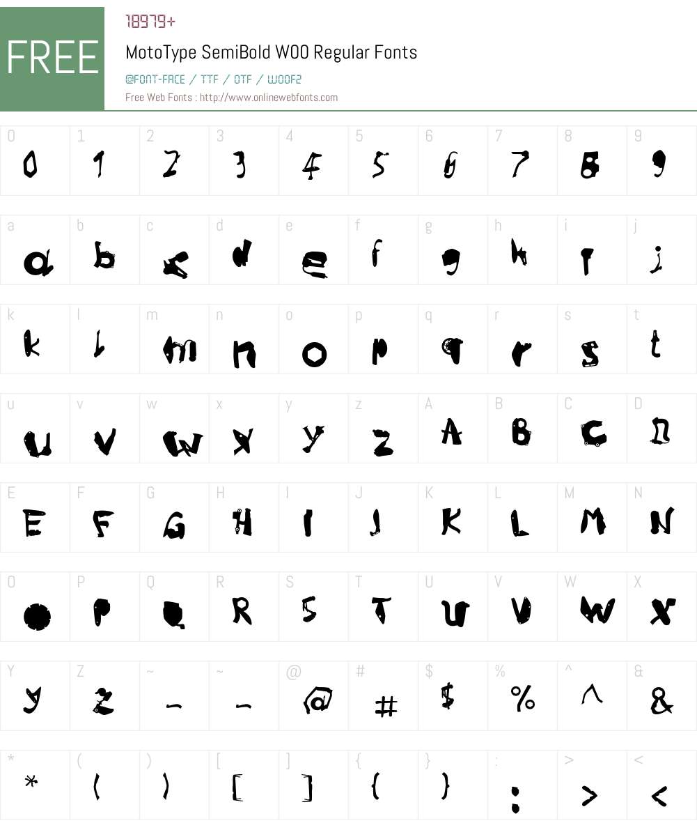 MotoType Font Screenshots