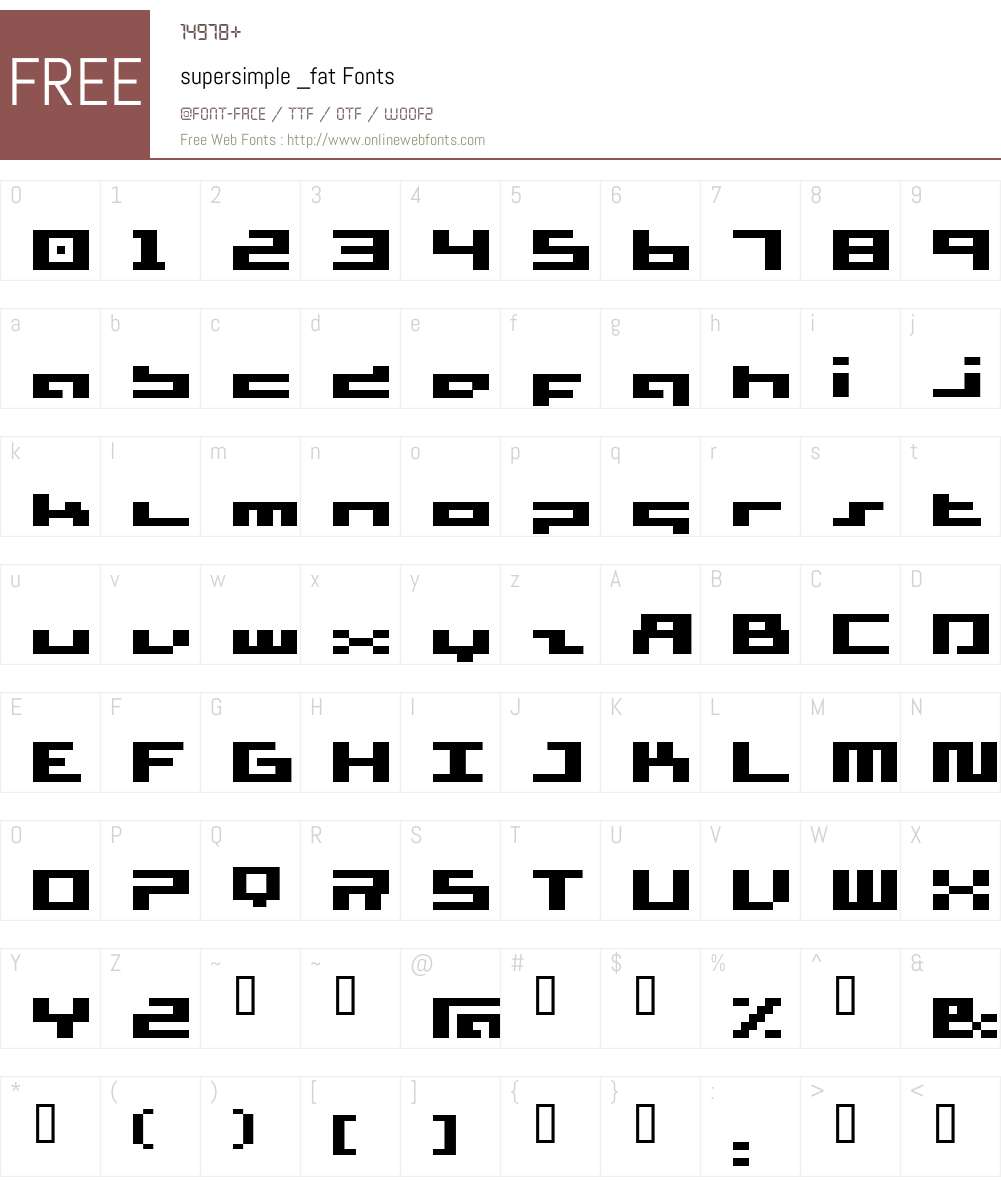 supersimple Font Screenshots