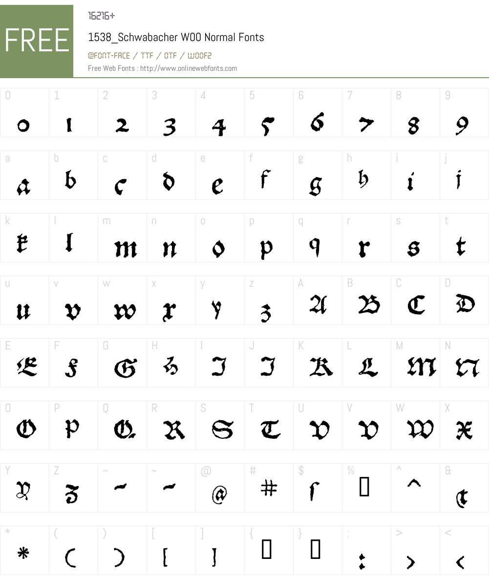 1538_Schwabacher Font Screenshots