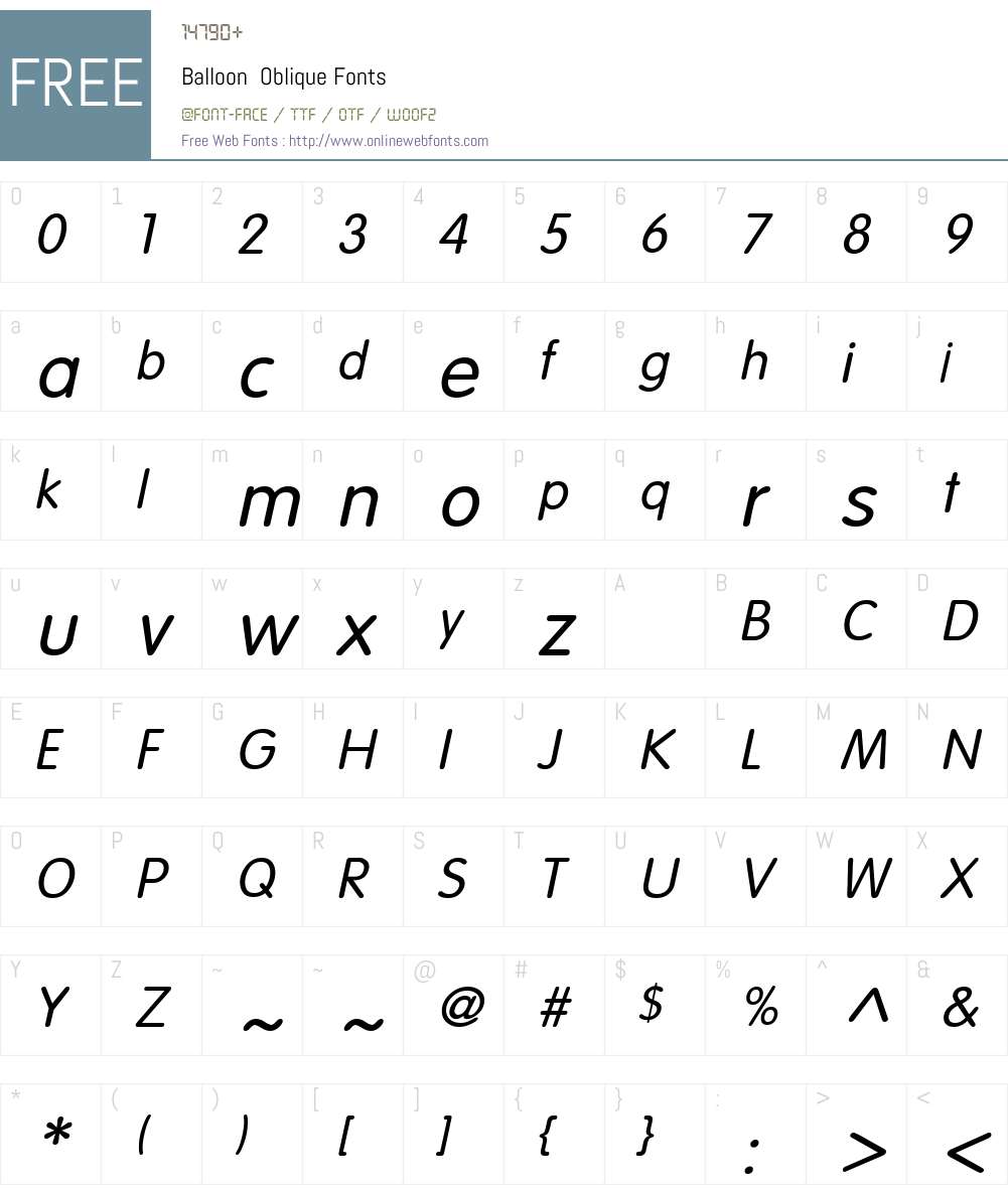Balloon Font Screenshots