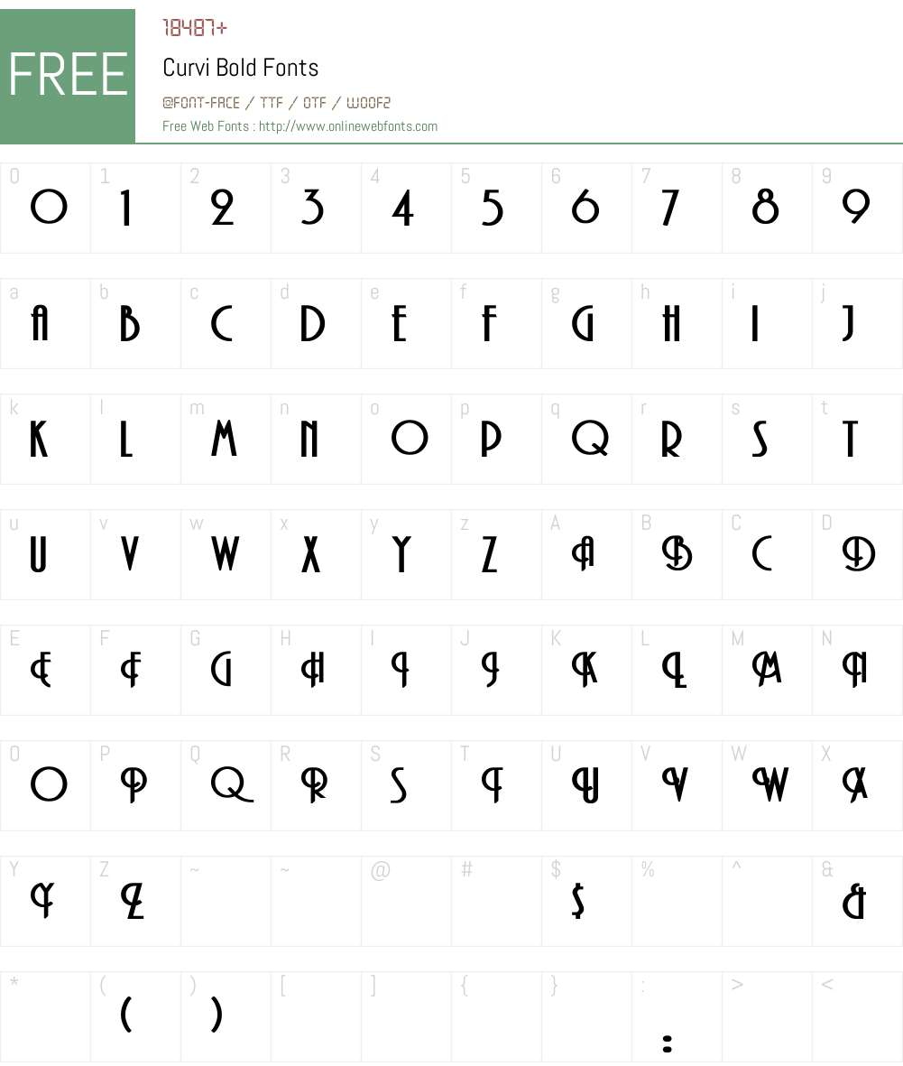 Curvi Font Screenshots