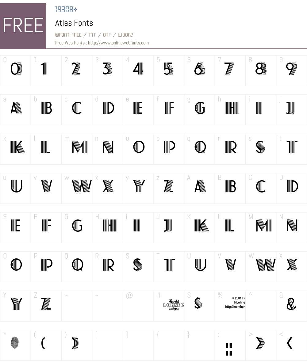 Atlas Font Screenshots