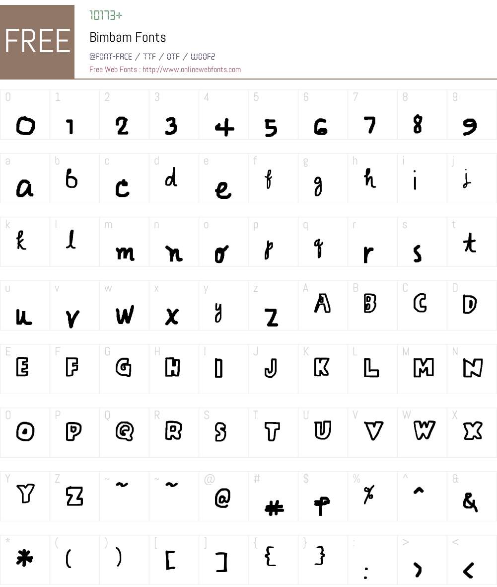 Bimbam Font Screenshots