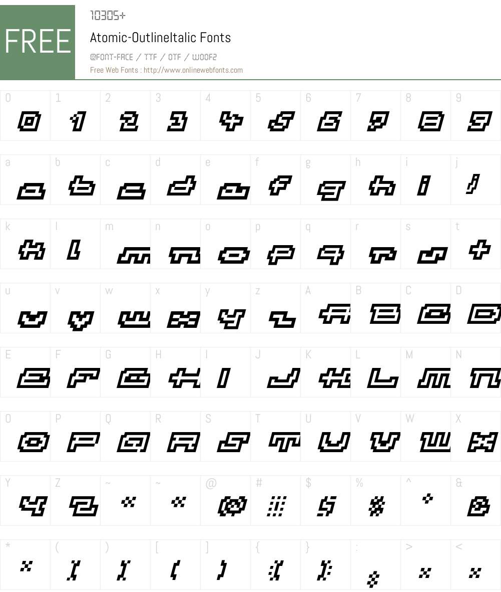Atomic Font Screenshots