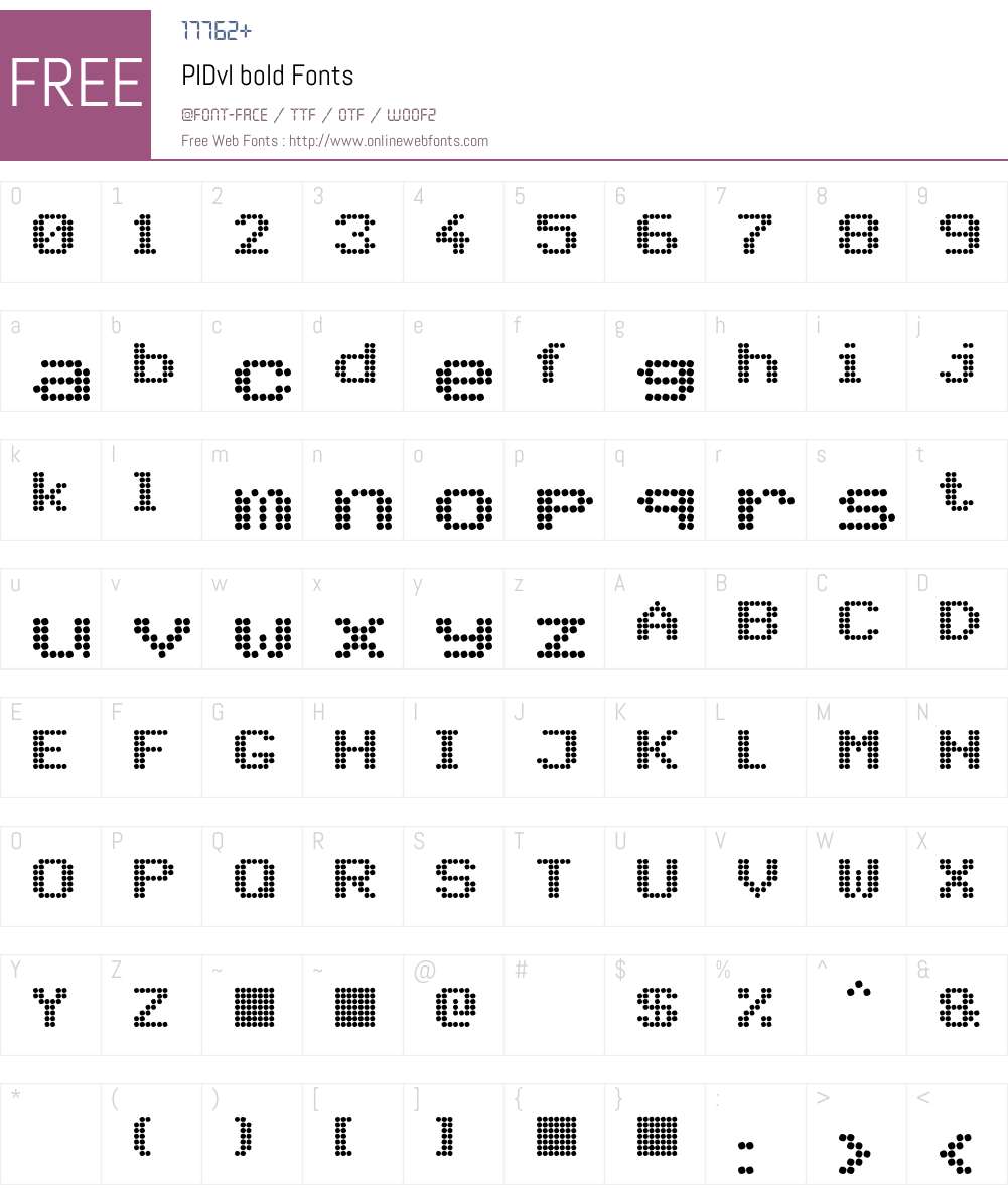 PIDvl bold Font Screenshots