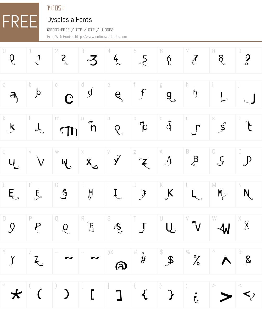 Dysplasia Font Screenshots