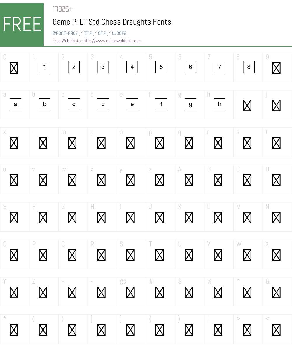 Game Pi LT Std Font Screenshots