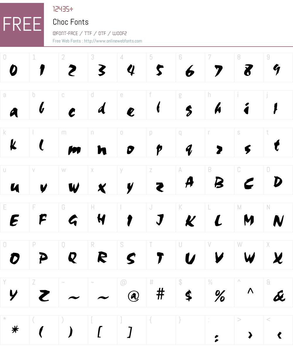 Choc Font Screenshots