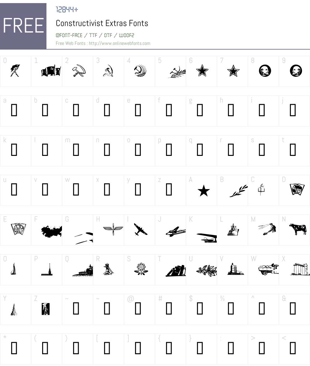 Constructivist Font Screenshots