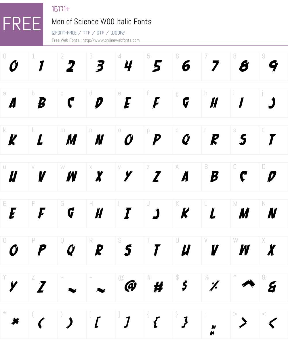 Men of Science Font Screenshots