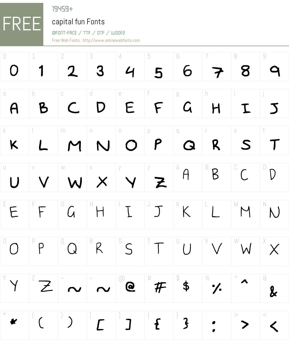 capital fun Font Screenshots