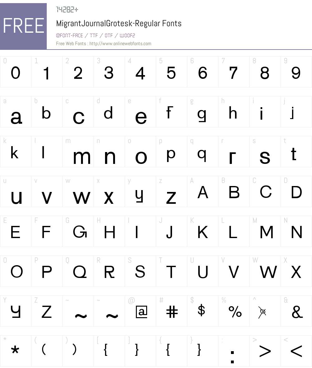 Migrant Journal Grotesk Font Screenshots