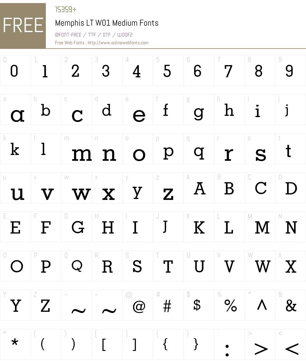 MemphisLTW01-Medium Font Screenshots