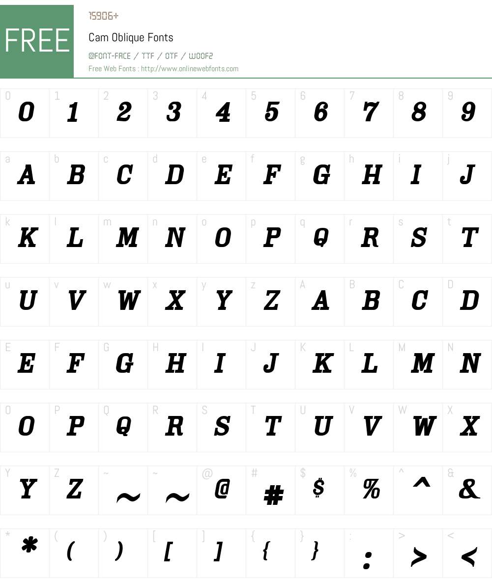 Cam Font Screenshots