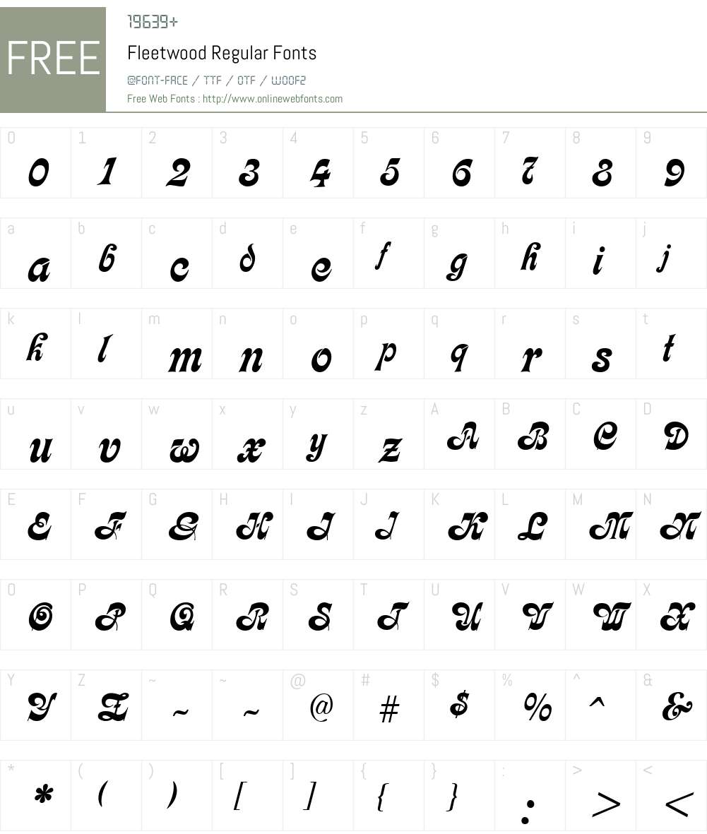 Fleetwood Font Screenshots