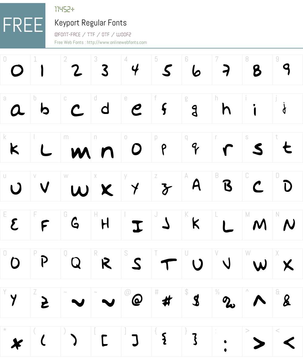 Keyport Font Screenshots