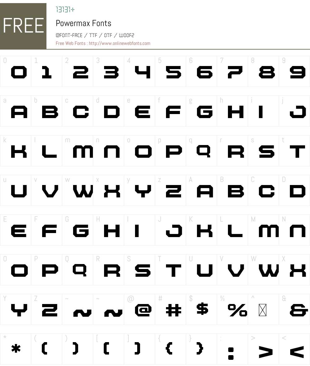 Powermaxx Text Powermax 1.001;Fontself Maker 3.5.4 Fonts Free Download ...