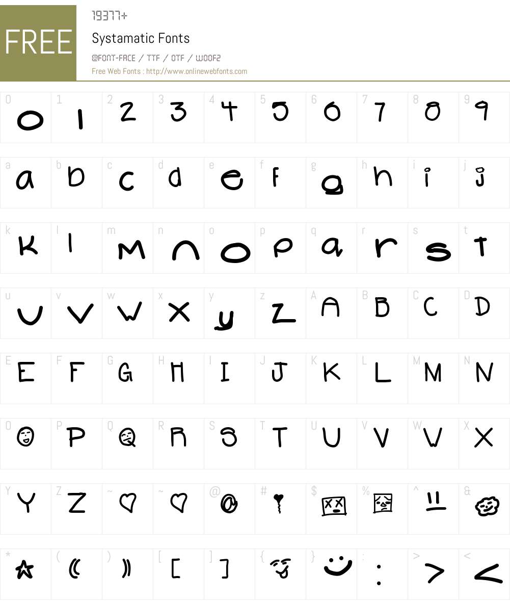 Systamatic Font Screenshots