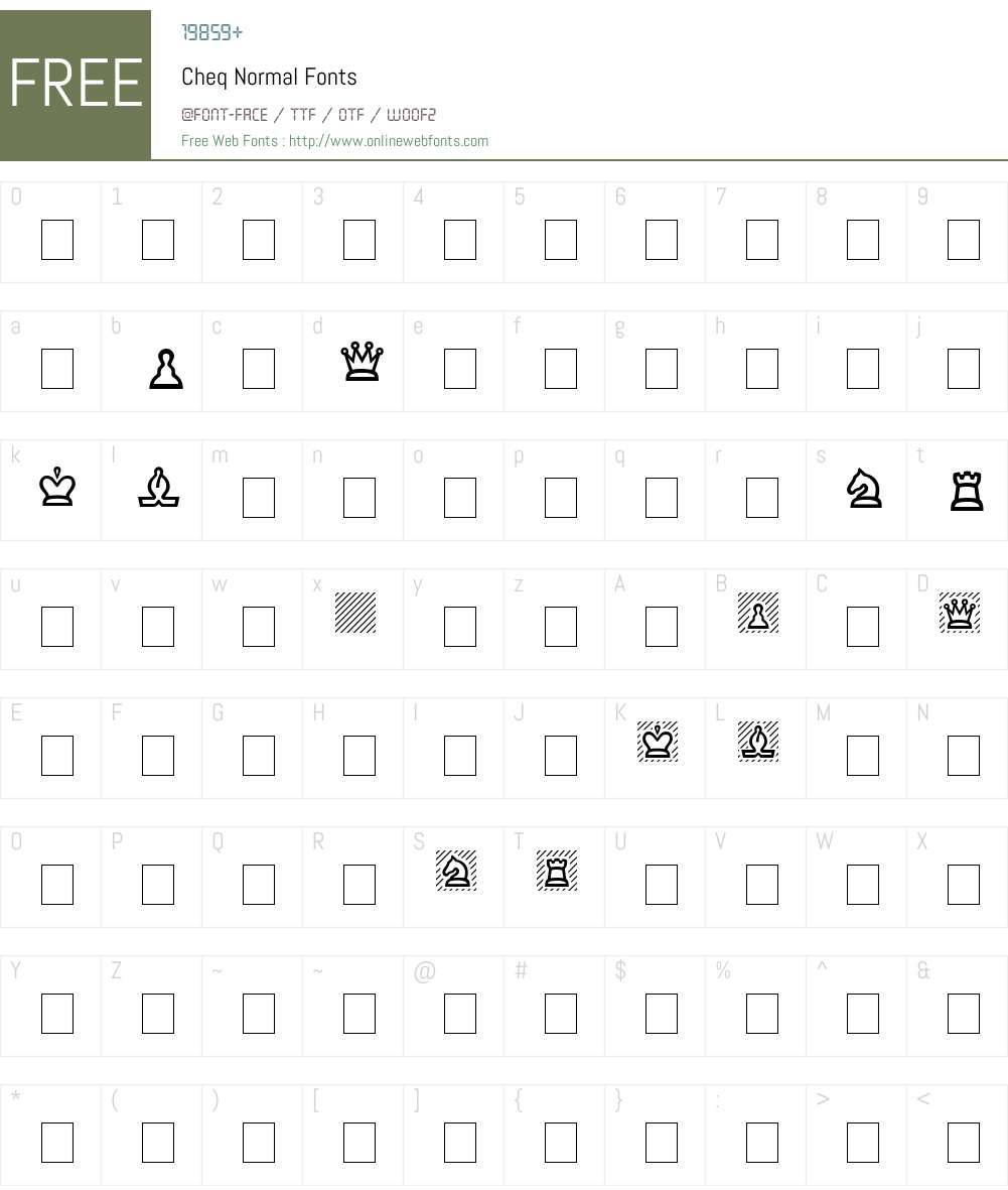 Cheq Font Screenshots