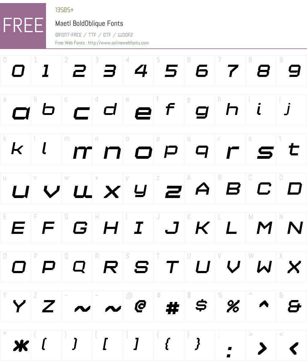 Maetl Font Screenshots