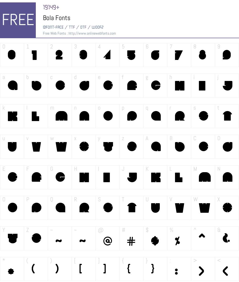 Bola Font Screenshots