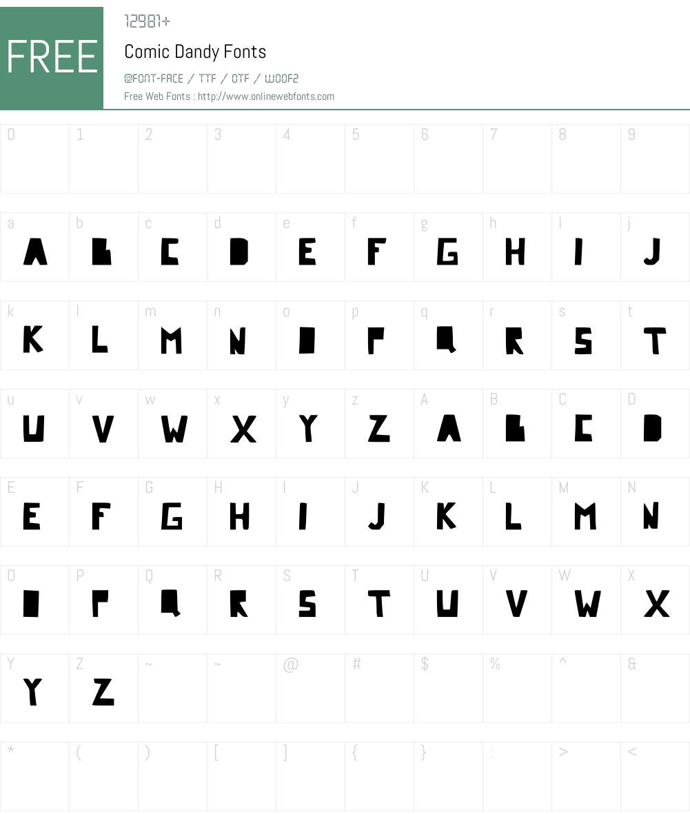 Comic Dandy Font Screenshots