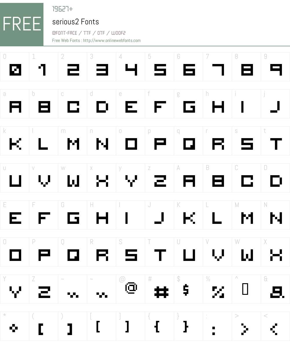 serious2 Font Screenshots