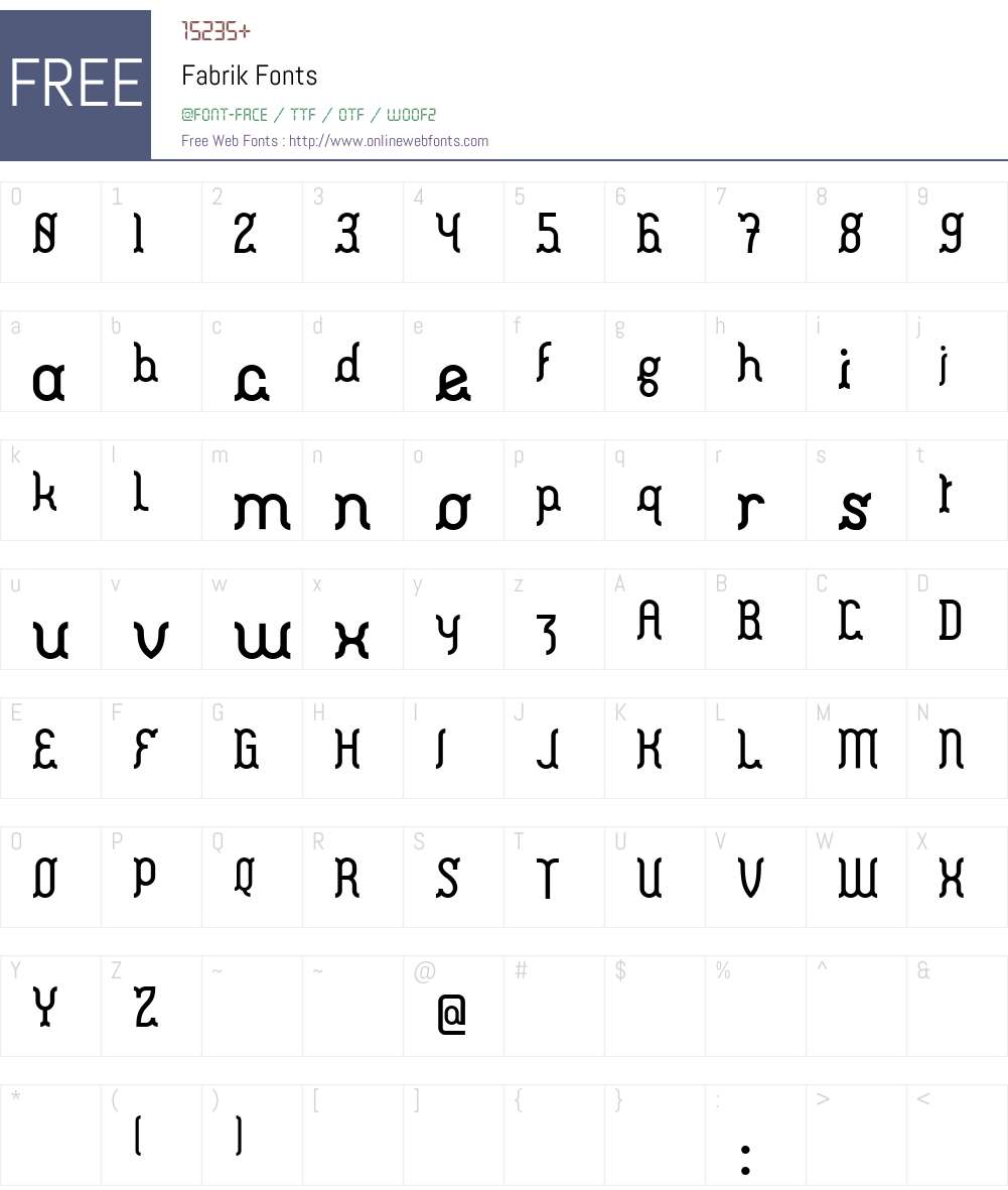 Fabrik Font Screenshots