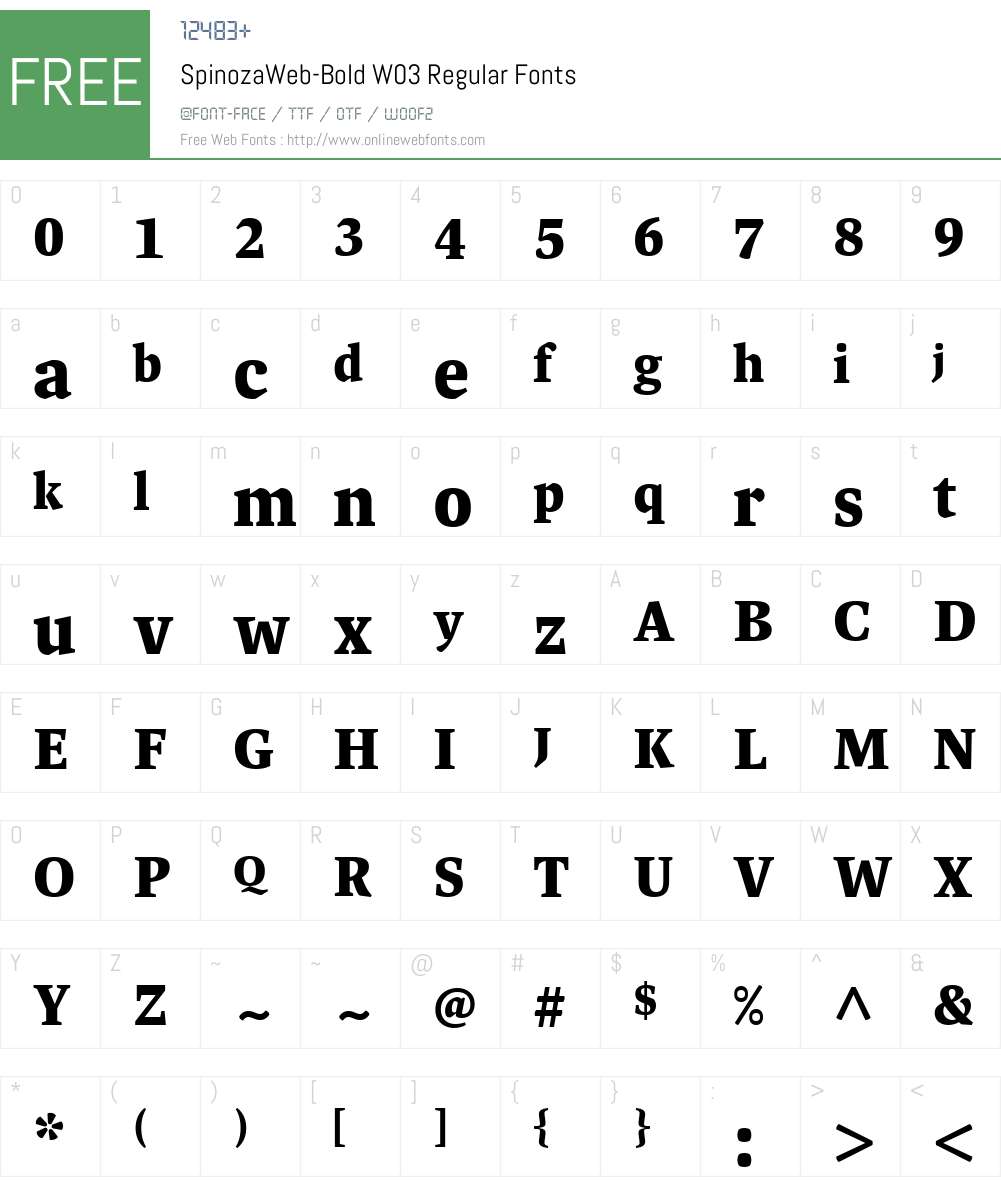 FF Spinoza Font Screenshots